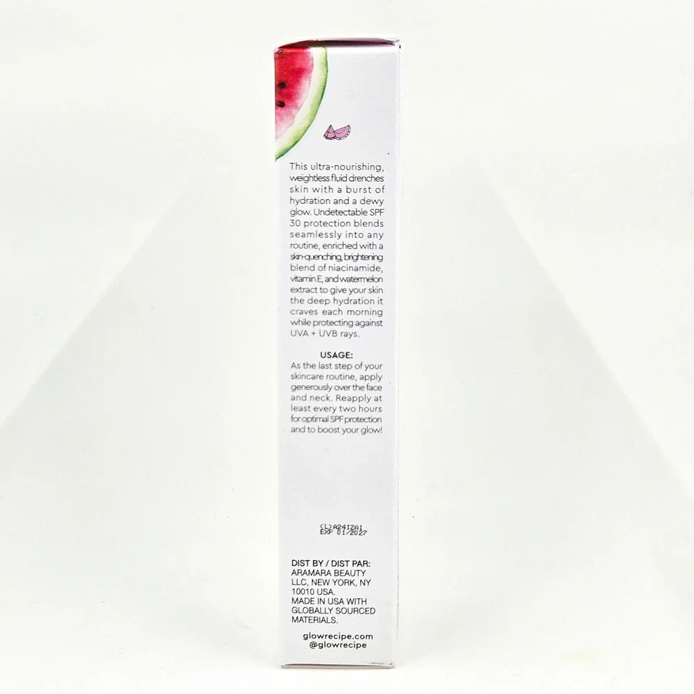 Glow Recipe Watermelon Glow Dew Shield SPF 30 Sunscreen 50ml New Pink Niacinamid